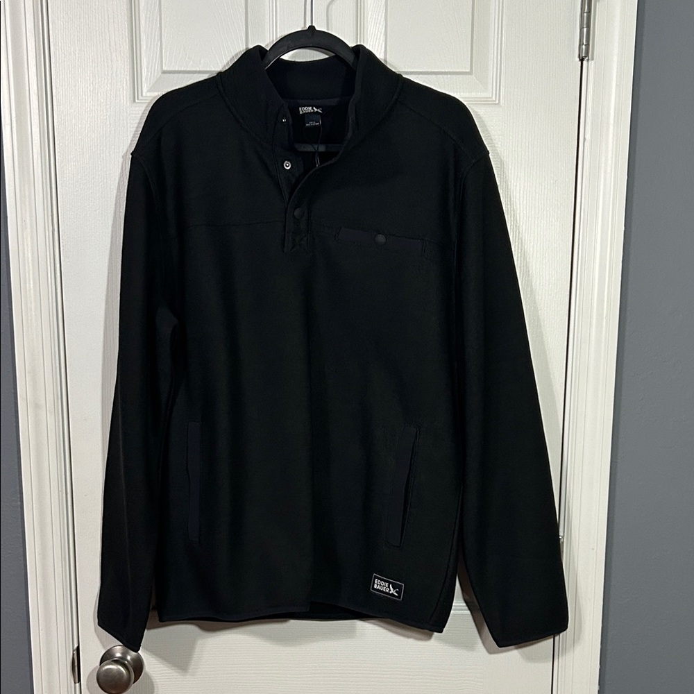 Eddie Bauer Black 3 Button Pullover New Without Tags Men’s Size Large